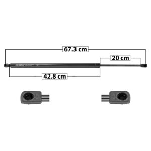 50936 AMORTIGUADOR 5TA PUERTA CR TOWN & COUNTRY 11-16 DG GRAND CARAVAN 11-17 VW ROUTAN 09-14 67.3 CM 42.8 CM 20 CM ENTRADA TIPO 9 ENTRADA 2 TIPO 9 164.11 177.59 SP-5591 DERECHO/IZQUIERDO