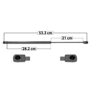 50946 AMORTIGUADOR 5TA PUERTA AD A3/QUATTRO 04-12 53.3 CM 28.2 CM 21 CM ENTRADA TIPO 9 ENTRADA 2 TIPO 9 85.43 98.92 SP-7051 DERECHO/IZQUIERDO