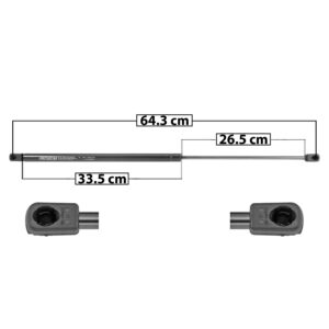 50952 AMORTIGUADOR 5TA PUERTA MC ML 320 98-04 64.5 CM 33.5 CM 26.5 CM ENTRADA TIPO 9 ENTRADA 2 TIPO 9 107.91 121.4 SP-5679 DERECHO/IZQUIERDO