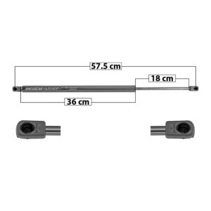 50995 AMORTIGUADOR 5TA PUERTA AC MDX 10-13  57.5 CM 36 CM 18 CM ENTRADA TIPO 9 ENTRADA 2 TIPO 9 161.86 175.35 6467 SPART DERECHO/IZQUIERDO