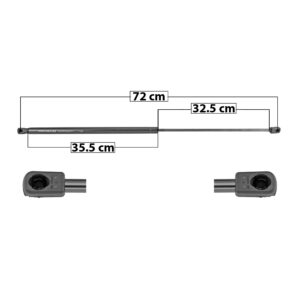 51007 AMORTIGUADOR COFRE BK REGAL 11-17  72 CM 35.5 CM 32.5CM ENTRADA TIPO 9 ENTRADA 2 TIPO 9 33.72 47.20 5282 SPART
