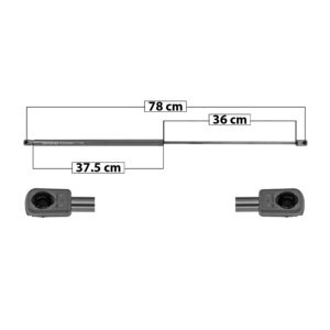 51010 AMORTIGUADOR COFRE CV CAMARO 10-15  78 CM 37.5 CM 36 ENTRADA TIPO 9 ENTRADA 2 TIPO 9 42.71 50.58 6815 SPART