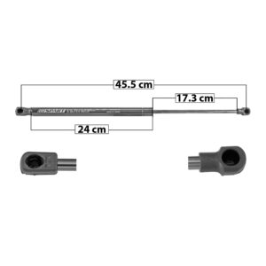 51030 AMORTIGUADOR 5TA PUERTA FT 500 09-19  45.5 CM 24 CM 17.3 ENTRADA TIPO 9 ENTRADA 2 TIPO 1 71.93 85.42 8064 SPART DERECHO/IZQUIERDO