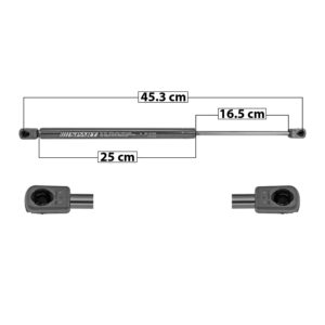 51042 AMORTIGUADOR COFRE HY TIBURON 03-06  45.3 CM 25 CM 16.5 CM ENTRADA TIPO 9 ENTRADA 2 TIPO 9 65.19 78.68 8095 SPART DERECHO/IZQUIERDO