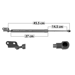 51044 AMORTIGUADOR 5TA PUERTA MZ CX-5 13-17  45.5 CM 27 CM 14.5 CM ENTRADA TIPO 1 ENTRADA 2 TIPO 17 139.38 152.87 8039 SPART DERECHO