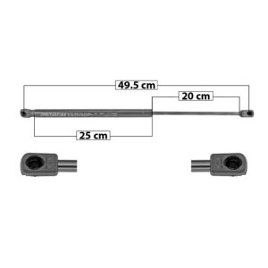 51046 AMORTIGUADOR 5TA PUERTA MT OUTLANDER 07-13  49.5 CM 25 CM 20 CM ENTRADA TIPO 9 ENTRADA 2 TIPO 9 87.68 101.16 7706 SPART DERECHO