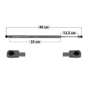 51052 AMORTIGUADOR COFRE PT SOLSTICE 06-09  SN SKY 07-09  49 CM 33 CM 12.5 CM 142.75 156.24 7755 SPART DERECHO/IZQUIERDO