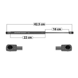 51066 AMORTIGUADOR COFRE TY FJ CRUSIER 11-14  42.5 CM 22 CM 16 CM ENTRADA TIPO 9 ENTRADA 2 TIPO 9 67.44 80.93 8354 SPART DERECHO/IZQUIERDO