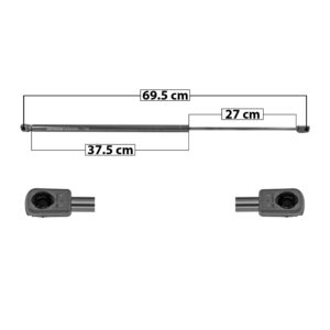 51088 AMORTIGUADOR COFRE VW ATLAS 18-21/TERAMONT 19-22  69.5 CM 37.5 CM 27 CM ENTRADA TIPO 9 ENTRADA 2 TIPO 9 74.18 87.67 5467 SPART DERECHO