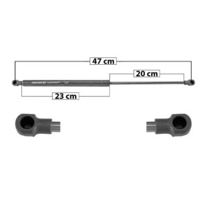 51098 AMORTIGUADOR 5TA PUERTA RN SANDERO 17-20  47 CM 23 CM 20 CM ENTRADA TIPO 1 ENTRADA 2 TIPO 1 75.31 88.8 7933 SPART DERECHO/IZQUIERDO