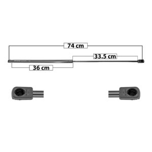 51200 AMORTIGUADOR COFRE VW PASSAT 12-14  74 36 33.5 78.68 17.69 8.02 65.19 14.66 6.65 SPART TUR Derecho/Izquierdo Delantera Cofre