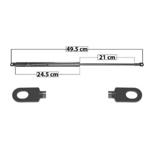 60007 AMORTIGUADOR 5TA PUERTA VW CARIBE 77-87  49.5 CM 24.5 CM 21 CM ENTRADA TIPO 2 ENTRADA 2 TIPO 2 101.16 114.65 7473 MANIJAUTO