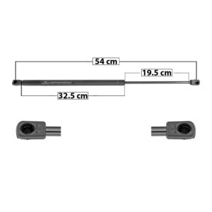 60017 AMORTIGUADOR 5TA PUERTA NS ALMERA 00-06  54 CM 32.5 CM 19.5 CM ENTRADA TIPO 9 ENTRADA 2 TIPO 9 69.69 83.18 6996 MANIJAUTO DERECHO/IZQUIERDO