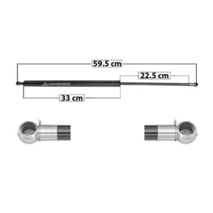 60018 AMORTIGUADOR 5TA PUERTA NS TSUBAME 94-04  59.5 CM 33 CM 22.5 CM ENTRADA TIPO 5 ENTRADA 2 TIPO 5 67.44 80.93 6205 MANIJAUTO