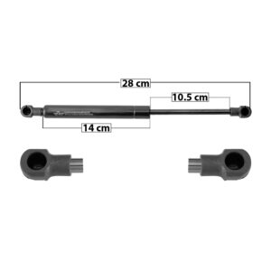 60024 AMORTIGUADOR CAJUELA AD A4 96-01/S4 00-02  VW JETTA 99-04/PASSAT 96-00  28 CM 14 CM 10.5 CM ENTRADA TIPO 1 ENTRADA 2 TIPO 1 103.41 116.9 9097 MANIJAUTO