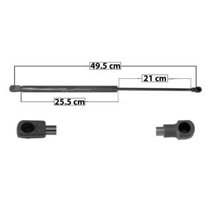60040 AMORTIGUADOR COFRE VW POLO 03-07  49.5 CM 25.5 CM 21 CM ENTRADA TIPO 9 ENTRADA 2 TIPO 1 62.95 73.44 7494 MANIJAUTO