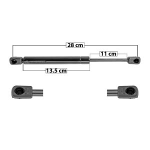 60069 AMORTIGUADOR COFRE JP COMMANDER 06-10  27.5 CM 15 CM 18.5 CM ENTRADA TIPO 9 ENTRADA 2 TIPO 9 105.66 119.14 9175 MANIJAUTO DERECHO/IZQUIERDO