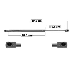 60100 AMORTIGUADOR 5TA PUERTA MN 816 PACEMAN 11-16  49.5 CM 28.5 CM 16.5 CM ENTRADA TIPO 1 ENTRADA 2 TIPO 9 96.66 110.15 MANIJAUTO DERECHO/IZQUIERDO