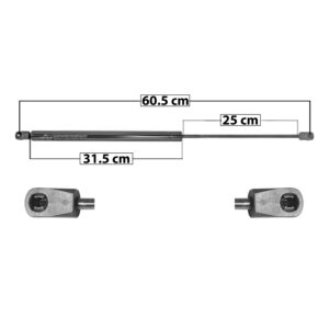60142 AMORTIGUADOR 5TA PUERTA HD CR-V 12-16  60.5 31.5 25 ENTRADA TIPO 9 ENTRADA 2 TIPO 9 365 82.06 37.22 425 95.54 43.34 MANIJAUTO 6111 TUR Derecho/Izquierdo