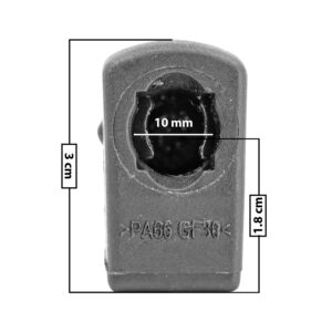 60223 AMORTIGUADOR REPUESTO TERMINAL UN UNIVERSAL 50-23  10 MM 7 MM 3 CM TORCIDO 2 CM PLASTICO NEGRA MANIJAUTO TUR Derecho/Izquierdo Delantera/Trasera