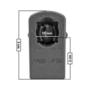60225 AMORTIGUADOR REPUESTO TERMINAL UN UNIVERSAL 50-23  10 MM 7 MM 3 CM TORCIDO 2 CM PLASTICO NEGRO MANIJAUTO TUR Derecho/Izquierdo Delantera/Trasera