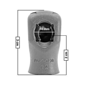 60226 AMORTIGUADOR REPUESTO TERMINAL UN UNIVERSAL 50-23  10 MM 5 MM 3 CM RECTO 2 CM PLASTICO NEGRA MANIJAUTO TUR Derecho/Izquierdo Delantera/Trasera