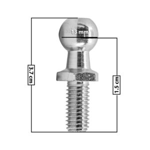60231 AMORTIGUADOR REPUESTO TERMINAL UN UNIVERSAL 50-23  13 MM 7 MM 3.5 CM CHUPON METAL CROMADO MANIJAUTO TUR Derecho/Izquierdo Delantera/Trasera