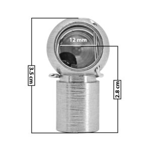 60237 AMORTIGUADOR REPUESTO TERMINAL UN UNIVERSAL 50-23  13 MM 7 MM 3.5 CM RECTO 2.5 CM METAL CROMADO MANIJAUTO TUR Derecho/Izquierdo Delantera/Trasera