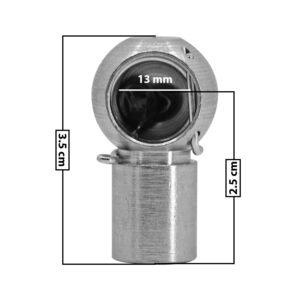 60242 AMORTIGUADOR REPUESTO TERMINAL UN UNIVERSAL 50-23  13 MM 7 MM 3.5 CM RECTO 2.5 CM METAL CROMADO MANIJAUTO TUR Derecho/Izquierdo Delantera/Trasera