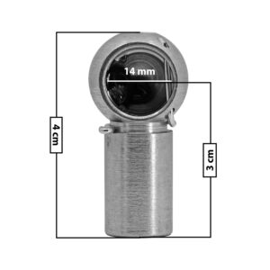 60243 AMORTIGUADOR REPUESTO TERMINAL UN UNIVERSAL 50-23  13 MM 7 MM 4 CM RECTO 3 CM METAL CROMADO MANIJAUTO TUR Derecho/Izquierdo Delantera/Trasera