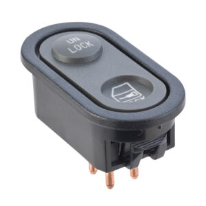 70110 CONTROL ELECTRICO CV PICK UP/CHEYENNE/SILVERADO/SUBURBAN/TAHOE GM SIERRA/YUKON 92-94 DE SEGURO 5 PINS 1 TECLA GRIS 12VCC TIPO ORIGINAL