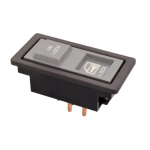 70261 CONTROL ELECTRICO CV BLAZER (S10)/CHEYENNE/S10/SILVERADO/PICK UP 92-94 DE SEGURO 5 PINS RECTANGULADO 1 TECLA GRIS 12VCC TIPO ORIGINAL