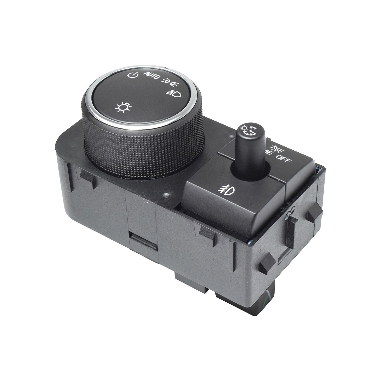 70549 INTERRUPTOR LUZ DE FARO CV CHEYENNE 07-13/EXPRESS VAN 08-18/SILVERADO/PICK UP GM SIERRA CV AVALANCHE 07-13/SUBURBAN/TAHOE GM YUKON 07-14 16 PINS CON REGULADOR NEGRO FILO CROMADO 12VCC TIPO ORIGINAL