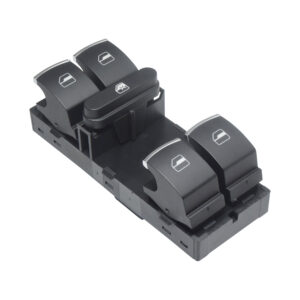 70695 CONTROL ELECTRICO VW BORA 05-10/PASSAT 06-10/POLO 09-19/JETTA BICENTENARIO 11-18 ST IBIZA 09-17 DE ELEVADOR 10 PINS 5 TECLAS NEGRO FILO PLATA 12VCC MANIJAUTO DELANTERO IZQUIERDO