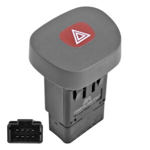 70989 BOTON DE INTERMITENTES NS PLATINA 02-05 RN CLIO 02-04 8 PINS 1 TECLA GRIS 12VCC MANIJAUTO