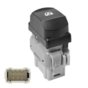70995 CONTROL ELECTRICO RN MEGANE II 04-10/LAGUNA 03-07 DE ELEVADOR 6 PINS 1 TECLA NEGRO 12VCC MANIJAUTO DELANTERA DERECHA