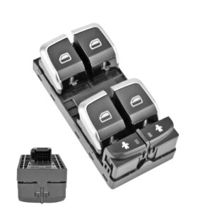 71107 CONTROL ELECTRICO AD A3 13-18/A6 11-15/TT COUPE 11-14/Q3 13-19/A8 10-14/A7 11-15 10 PINS 6 TECLAS NEGRO FILO PLATA 12VCC MANIJAUTO