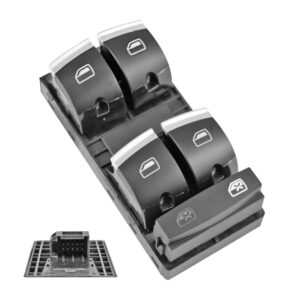71113 CONTROL ELECTRICO AD A3 03-12/A6 04-11/Q7 07-15/A4 2003 DE ELEVADOR 10 PINS 5 TECLAS NEGRO FILO PLATA 12VCC MANIJAUTO