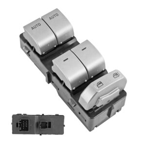 71132 CONTROL ELECTRICO LC NAVIGATOR/MKZ 07-10/ZEPHYR 2006  DE ELEVADOR 15 PINS 5 TECLAS GRIS 12VCC MANIJAUTO Izquierdo Delantera