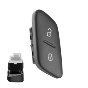 71450 CONTROL ELECTRICO VW VENTO 14-22/POLO 13-22  DE SEGURO 4 PINS NEGRO 12VCC MANIJAUTO Izquierdo Delantera