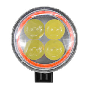 93794 FARO UN 1 PIEZA REDONDO 4 HYPER LEDS BLANCO 12W ARILLO ROJO