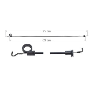 96480 CHICOTE CERRADURA VW POINTER/POINTER PU 97-05  2 PUERTAS 75CM HUSHAN DELANTERA DERECHA