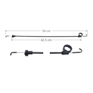 96483 CHICOTE CERRADURA VW POINTER 97-05  4 PUERTAS 50 CM HUSHAN DELANTERA IZQUIERDA