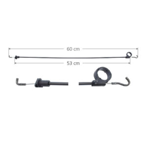 96485 CHICOTE CERRADURA VW POINTER 97-05  4 PUERTAS 60 CM HUSHAN TRASERA IZQUIERDA
