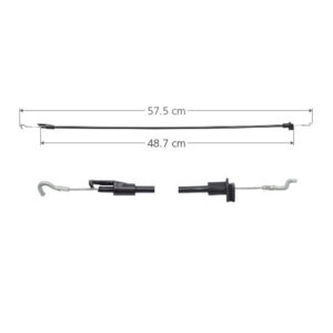96487 CHICOTE CERRADURA VW POINTER 06-10  4 PUERTAS 57.5CM HUSHAN TRASERA DERECHA/IZQUIERDA