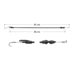 96525 CHICOTE CERRADURA ST LEON 99-05  2 PUERTAS 45 CM HUSHAN DELANTERA DERECHA/IZQUIERDA