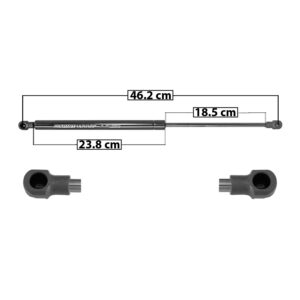 96541 AMORTIGUADOR 5TA PUERTA PG 308 07-13  46.2CM 23.8 CM 18.5 CM ENTRADA TIPO 1 ENTRADA 2 TIPO 1 92.17 105.66 8023 DERECHA/IZQUIERDA