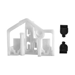 96796 REPUESTO DE ELEVADOR FD ECOSPORT 04-07/FIESTA 03-10  BASE CORREDERA 1 PIEZA BLANCO PLASTICO GENERICA TRASERA DERECHA