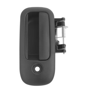 97093 MANIJA EXTERIOR CV EXPRESS VAN  GM SAVANA 96-09  CON HOYO PARA LLAVE CORRUGADA NEGRA PLASTICO HUSHAN PUERTA CORREDIZA IZQUIERDA