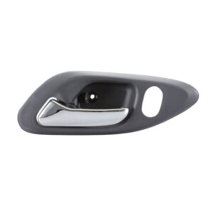98168 MANIJA INTERIOR HD ACCORD 2P COUPE 98-02  CON HOYO PARA SEGURO GRIS OSCURO/CROMADO PLASTICO DELANTERA DERECHA